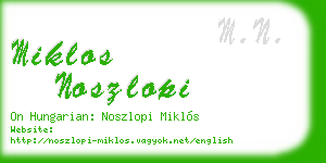 miklos noszlopi business card
