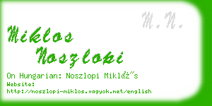 miklos noszlopi business card